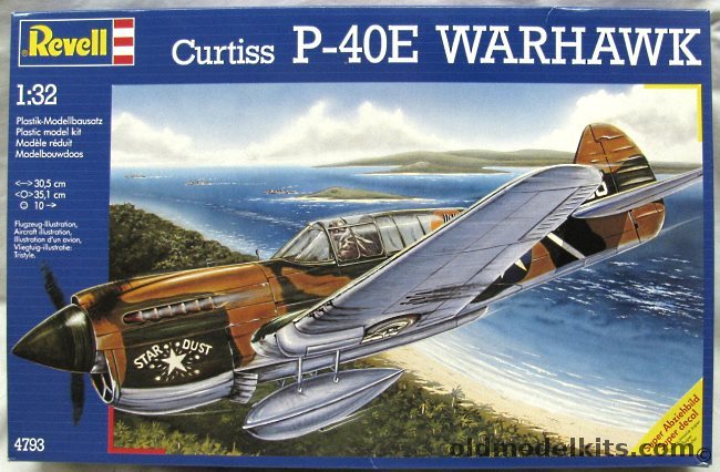 Revell 1/32 Curtiss P-40E Kittyhawk - Australian RAAF No. 3 Sq. Flt. Lt. Keith Kildey North Africa / USAAF 49th FG 9th FS Capt. Andrew J. Reynolds in Darwin Australia 1942, 4793 plastic model kit